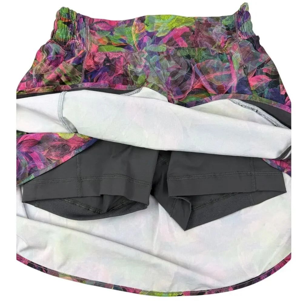 LULULEMON Hotty Hot High-Rise Skirt Long Size 4 Vivid Floral Tone Multi
